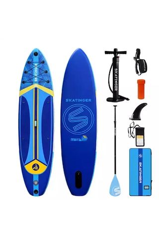 Plans Mavi Stand Up Paddle Board 335x84x15 Cm Ölçülerinde Şişme Sörf Tahtası Full Set