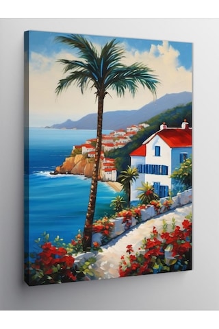 Kanvas Tablo Sahil Evi Manzarası 50cmx70cm
