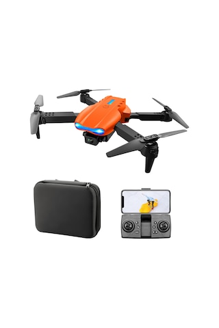 Samdoo K3 E99 Yükseltme 3 Yönlü Engellere Kaçınma Drone: 4k İki Kamera, İz Uçuş, 3d Devriş, Kol İle Fotoğraf, Çantılı Paket Turuncu, Tek Batarya