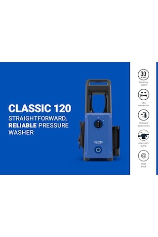 Classic Yüksek Basınçlı Yıkama Makinesi 120 Bar - Teraslar, Arabalar Ve Dış Mekan Temizliği İçin Kullanımı Kolay 1600 W