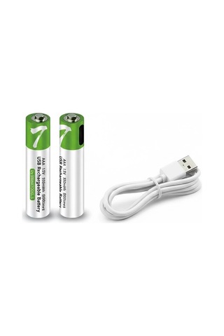 Mep Type-c Şarjlı 800mwh 1.5v Şarj Edilebilir 2 Li Aaa İnce Pil - Lityum Iyon Batarya Najmaddin