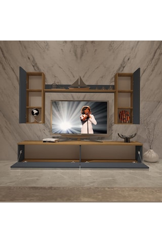 Decoraktiv Eko 7 Mdf Std Tv Ünitesi Tv Sehpası Pera - Antrasit