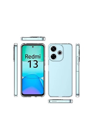 Xiaomi Redmi 13 4g Kılıf Zore Süper Silikon Kapak Seffaf