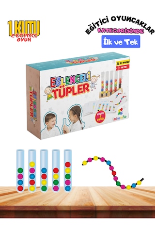Miranino Eğlenceli Tüpler Ahşap Stantlı Eğitici, Motor Gelişimi