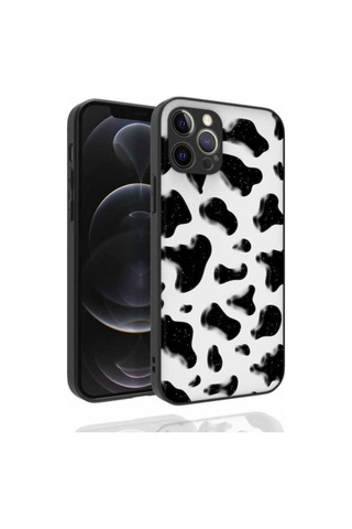 Apple Uyumlu iPhone 12 Pro Kılıf Desenli Kamera Korumalı Parlak Zore Nora Kapak NO2