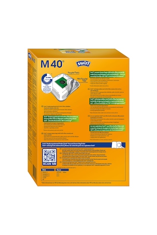 Swirl M 40/10 EcoPor Siemens ve Bosch Uyumlu Elektrikli Süpürgeler için Toz Torbası EcoPor-Filter
