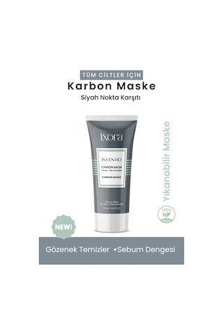 Inventio Etkili Ve Siyah Nokta Önleyici Aktif Karbon Maske, 75 Ml