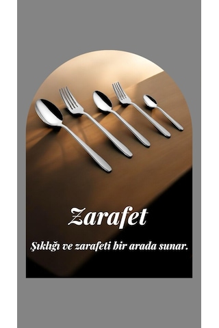 Özlife Defne 60 Parça Çatal Kaşık Takımı Seti 12 Kişilik Paslanmaz Çelik Gri