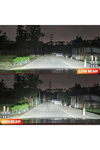 Pazly Gri H4 Led Far Ampulleri, Ip68 Su Geçirmez Araba Farı K22548-h4