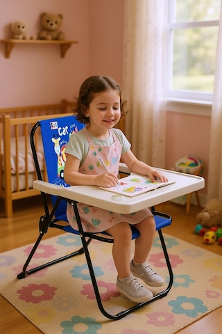 Exent 2-6 Yaş Fun Car Lüx Çocuk Piknik Sandalyesi-mini Kamp Sandalyesi-mavi Çok Renkli
