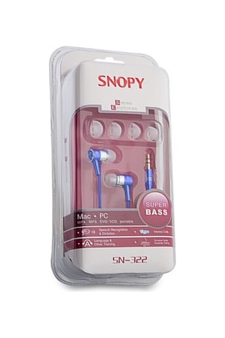 Snopy SN-322 Metal Gövde Kulak İçi Kulaklık