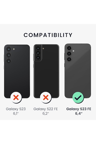 Teknomoda Samsung Galaxy Uyumlu S23 Fe Kılıf 360 Şeffaf Ön Arka Korumalı Şeffaf Silikon