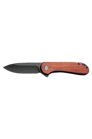 Civivi Guibourtia Wood Handle Black Stonewashed D2 Blade Kamp Çakı Kahverengi