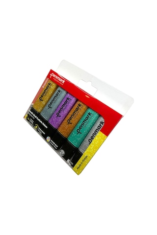 Penmark Fosforlu Kalem 6'lı Asetat Karışık Renk Simli 8683181701793 Hs-505-6s 709694 Çok Renkli