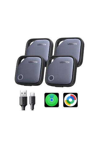Ugreen Finder Duo Bluetooth 5.4 Akıllıtakip Cihazı 4 Lü Set, Apple iOS Ve Android Uyumlu, 75646p