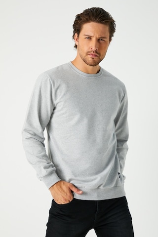 Comeor Erkek Gri Basic Bisiklet Yaka Regular Fit Normal Kesim 2 İplik Sweatshirt Gri