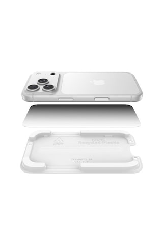Belkin Ova213hq Screenforce Invisiglass Privacy Filter İphone 17 Pro Uyumlu Kolay Hizalama Kitli Temperli Cam Ekran Koruyucu