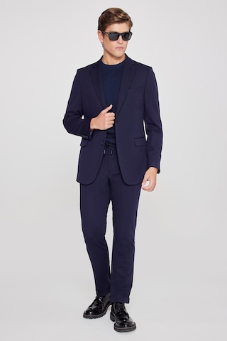 AC&Co / Altınyıldız Classics Erkek Lacı Slim Fit Dar Kesim Mono Yaka Beli Bağlamalı Kapak Cepli Esnek Takım Elbise Lacı