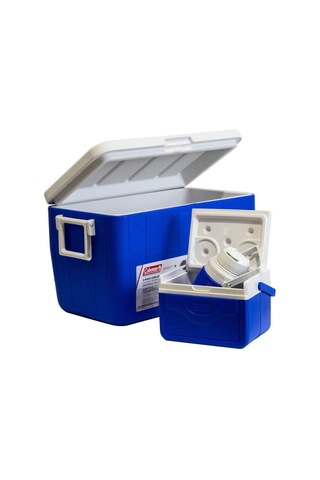 Coleman 3-piece Cooler Combo 48 Qt 45.4 Lt Bl Combo 5 Qt 3 Gal. C002 Buzluk Set Mavi Mavi - Beyaz