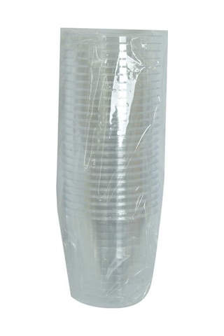 Lüks Kristal Bardak Sert Plastik Su Otomat Bardağı 180 Ml 25 Li 1 Paket Diğer