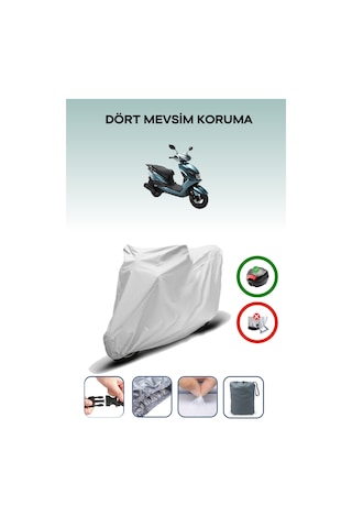 Kuba Space 50 Gri Motosiklet Brandası Arka Çanta Uyumlu