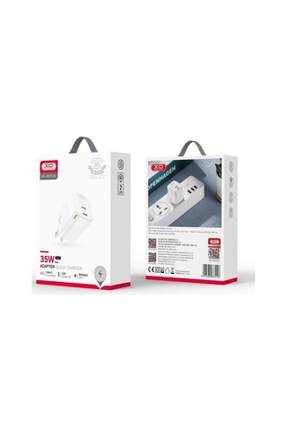 Özel Seri Priz Şarjı Pratik Adaptör Ce07 Eu Çift Type-c Çıkışlı 35w Pd Hızlı Şarj Adaptörü