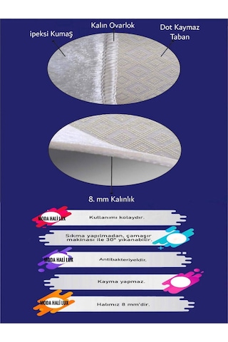 Krem Kahverengi Dijital Baskı Salon Halısı Kaymaz Tabanlı Yıkanabilir Halı Yolluk7 Kahverengi