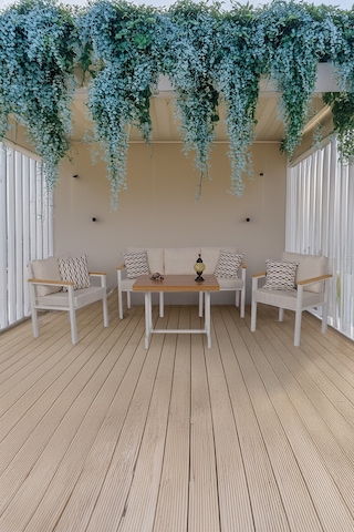 Neokas Metal Bahçe Oturma Grubu, Balkon Takımı, Kafe Koltuğu, Bekleme Alanı Koltuğu, 1 + 1 + 2 + Masa Beyaz