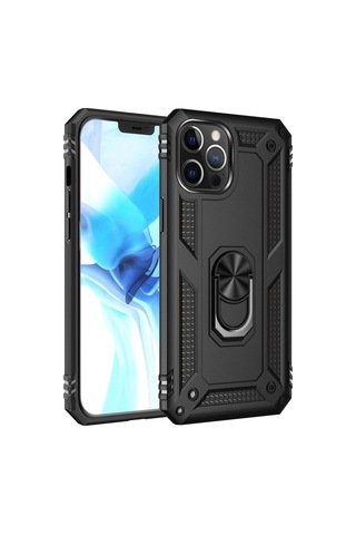 Apple iPhone Uyumlu, 12 Pro Max Kılıf Sofya Yüzüklü Silikon Kapak - Siyah Apple iPhone Uyumlu, 12 Pro Max Kılıf Sofya Yüzüklü Silikon Kapak - Siyah