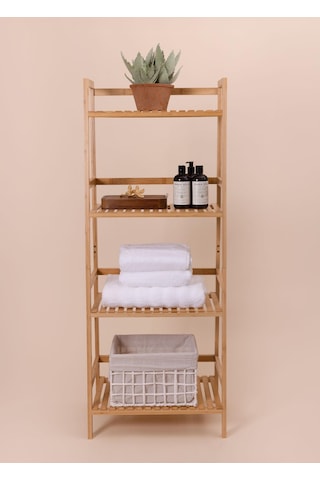 The Mia Bambu 4 Katlı Düzenleyici Dolap Raf 120x49x32 Cm Çok Renkli