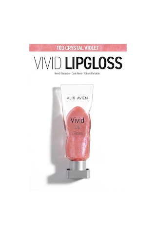 Parlak Bitişli Nemlendirici E Vitaminli Dudak Parlatıcı - Vivid Lipgloss 103 Crystal Violet Pembe