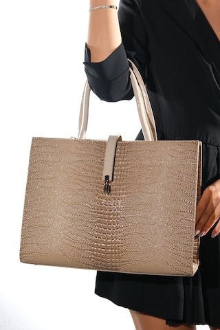 Luvishoes Morvena Bej Baskı Kadın Kol Çantası