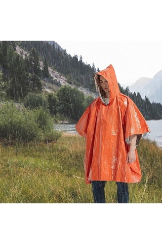 Prestigegoods Acil Durum Kamp Seti - Su Geçirmez Panço, Battaniye Ve Çadır - Outdoor Kamp Ve Macera İçin Çok Renkli