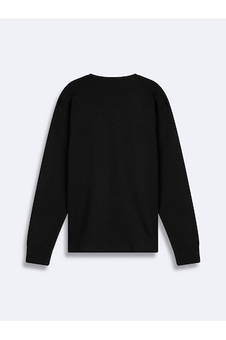 Ltb Mıhele New Sıfır Yaka Uzun Kollu Regular Fit Sweatshırt 1125860676089 Siyah