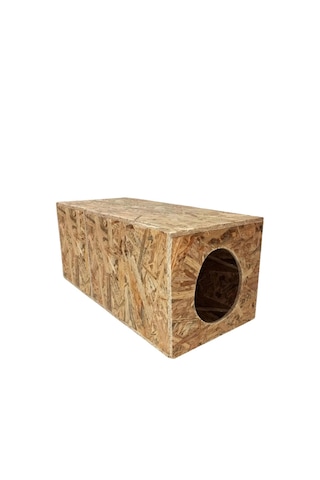 Reyo Kedi Evi Dış Ortam Uygun Ahşap Kedi Evi Osb 60 x 40 x 40 CM CAT44