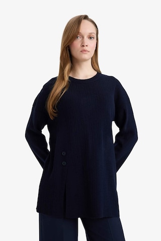 Defacto Loose Fit Bisiklet Yaka Triko Kazak Tunik G7241ax25cwnv207 Lacivert-nv207