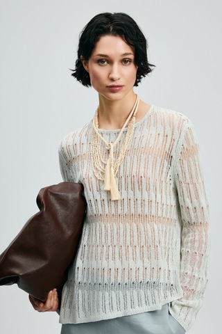 Lufian Lace Kadın Kazak Krem Krem 121090043100370 Krem