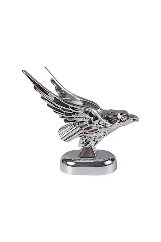 Sones Araba Kaputu Dekorasyonu 3d Yayılmış Kanatlar Uçan Kartal Modifikasyonu Evrensel Araç Amblemi Gümüş