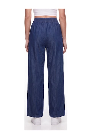 CEMO Kadın Yüksek Bel Dikiş Detaylı Straight Fit Jean Pantolon Mavi
