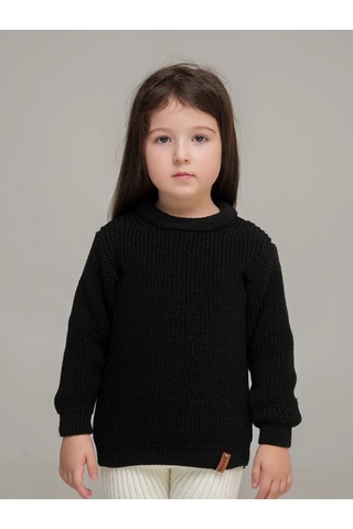 Djaza Kids Çocuklar İçin Örme Oversize Kazak 249550284 Siyah