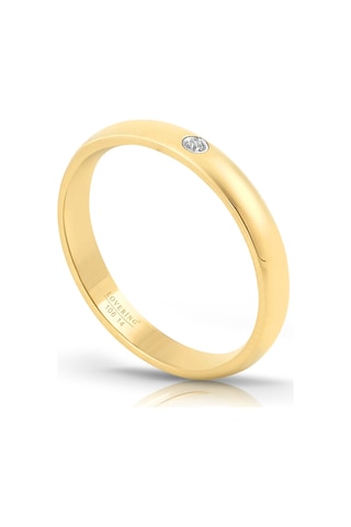 Lvr106b Kadın Çelik Yüzük Gold