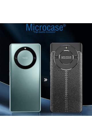 Honor X9a 5G Leather Serisi Deri Efekt Silikon Kılıf-Siyah AL3337