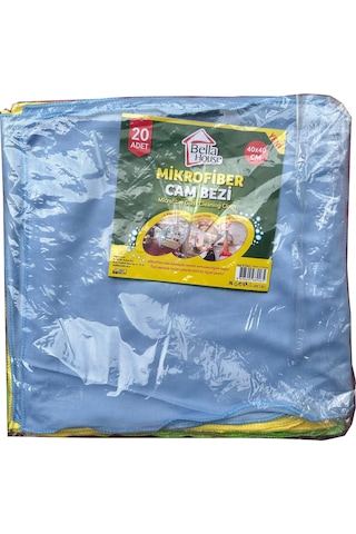Bella House Mikrofiber Cam Bezi - 40 x 40 CM - 20 Adet - Çok Renkli
