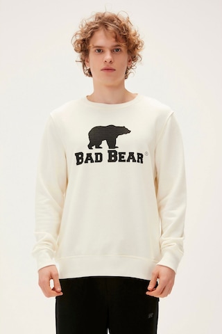 Bad Bear Logo Crewneck Erkek Ekru Sweatshirt 22.02.12.007-c108 001