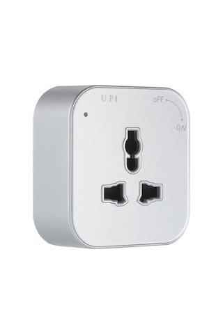 Monyee Güç Ray Sistemi İçin Uçaklı 3-pin Evrensel Soket, Akrilik Malzeme, Esnek Kullanim, Gümüş Renk Gümüş