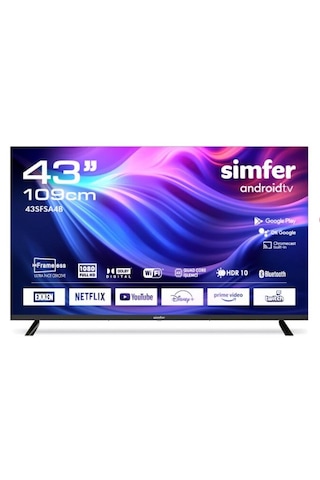 Simfer 43SFSA4B 109 Ekran 43" Android LED Full HD TV