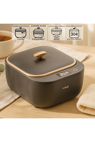Mioji Mio Uv2c Ultrasonic Protez, Dişlik Ve Takma Diş Temizlik Cihazı Siyah