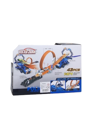 Oyuncak Polis İtfaiye Araçlı Oyun Seti 43 Parça - Mavi Mavi