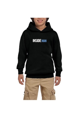 Zepplin Giyim Insade Man Blue Gri Çocuk Kapşonlu Sweatshirt Gri
