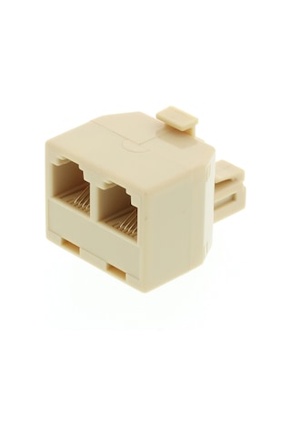 RJ11 6P4C 2'li Telefon Hattı Çoklayıcı Y-Splitter Adaptörü